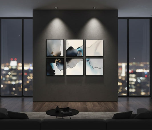 Abstract Background Of Marbleinspired (6Panel) Wall Art