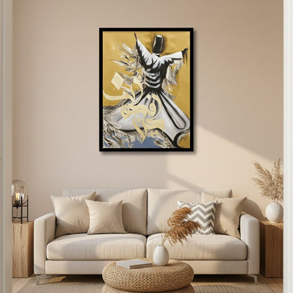 KUN FAYA KUN SUFI WHIRLING DERVISH Canvas Frames | Wall Art