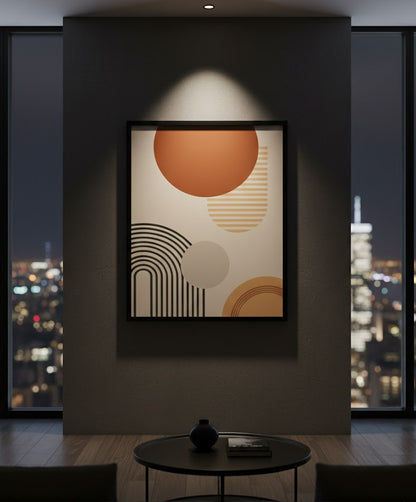 Modern Abstract Geometric Canvas Frames | Wall Art