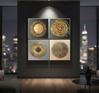 Nordic luxury gold (4Panel) Wall Art