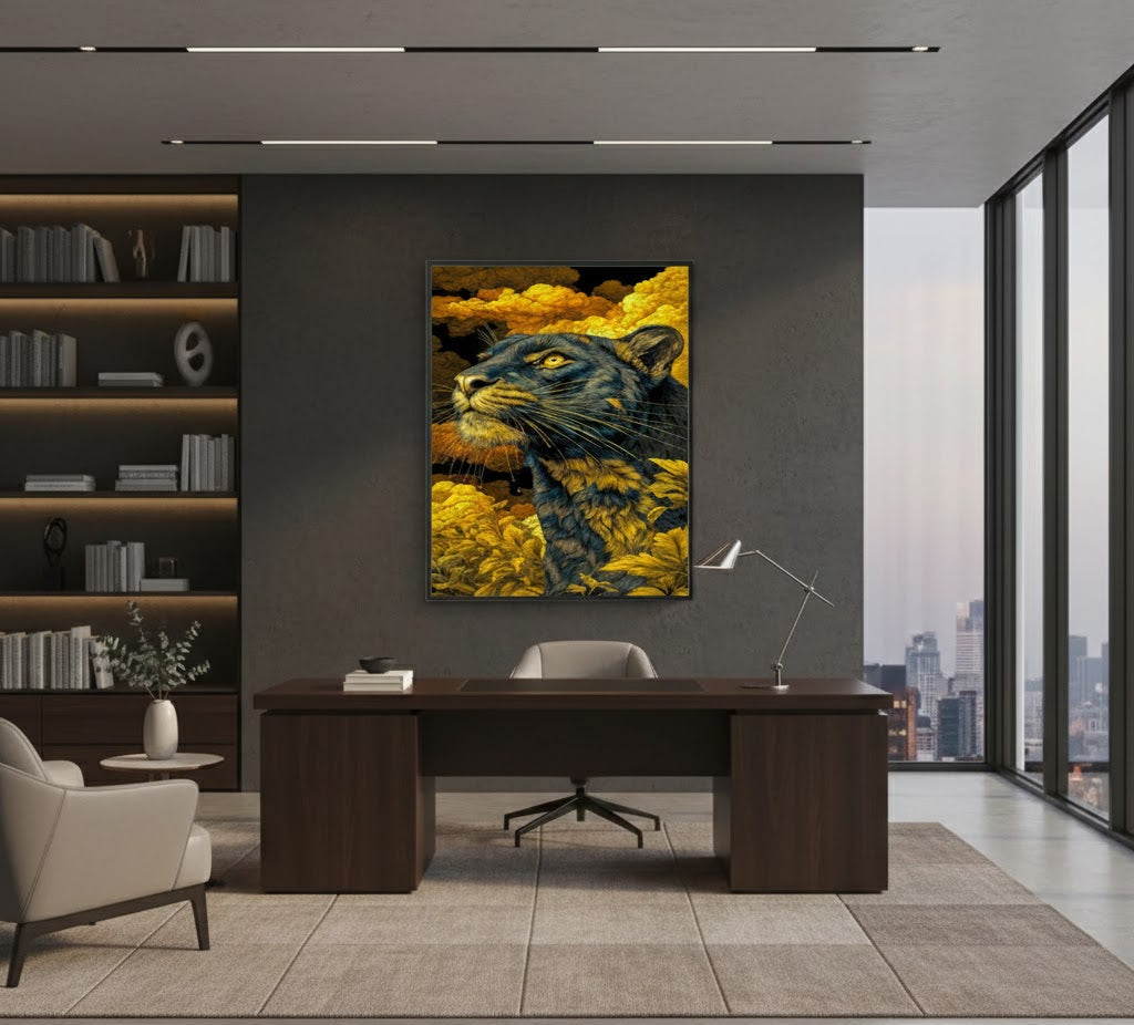The Golden Gaze Single Wall art