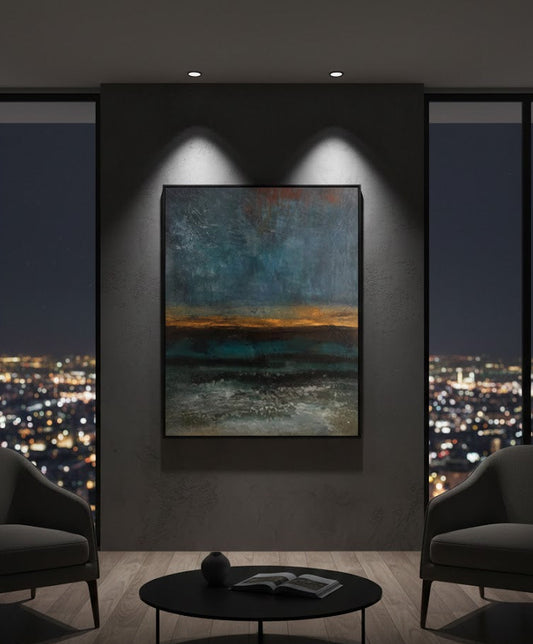 Moody Seascape Dark Atmospheric Canvas Wall Art