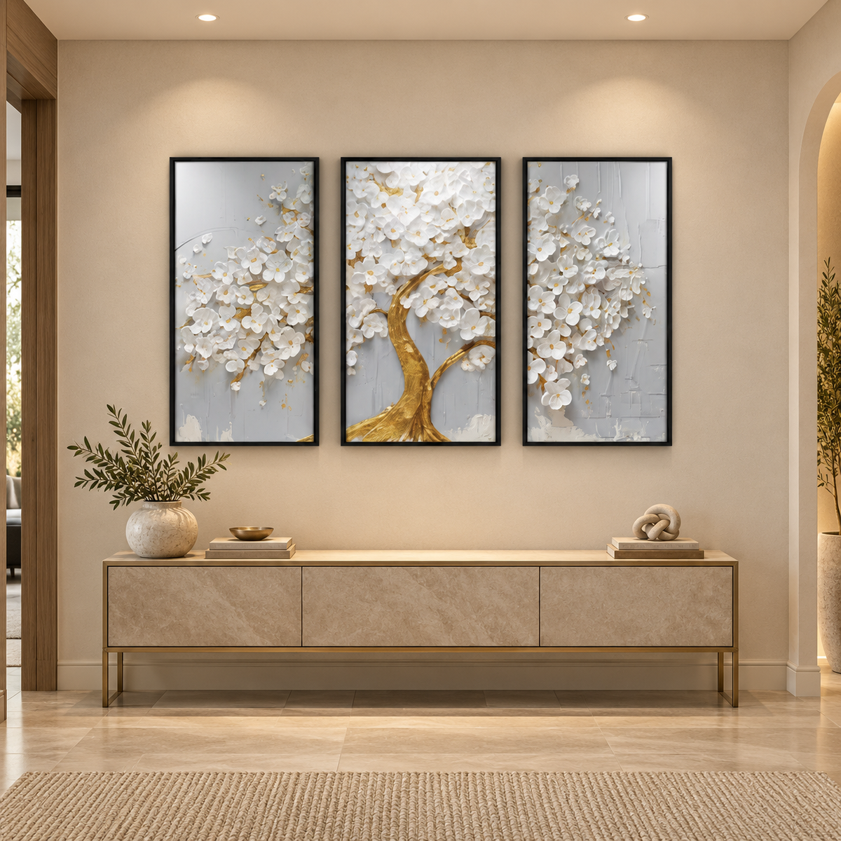 Peace Tree 3 Piece square hallway mockup