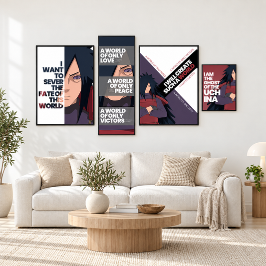 Noutro anime wall art square living room mockup