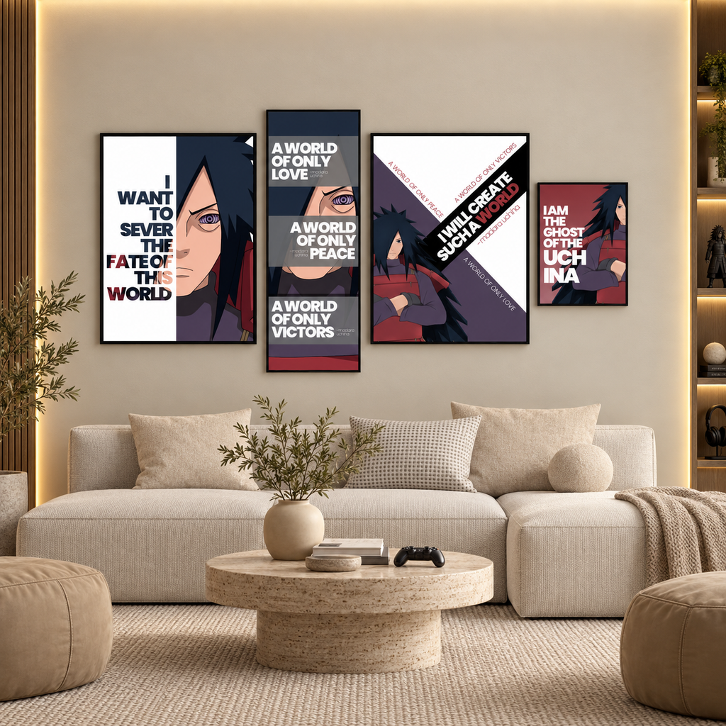Noutro anime wall art square lounge mockup